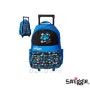 스미글 홀라라이트업 트롤리 백팩 _ 블랙 Smiggle hola light up trolley backpack with light up wheels 초등/책가방/입학