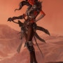 A Women of Red Tribe in desert