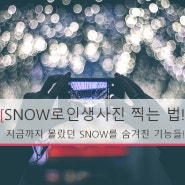 [생활/꿀팁] 어플 SNOW를 활용해 인생사진 찍는법!