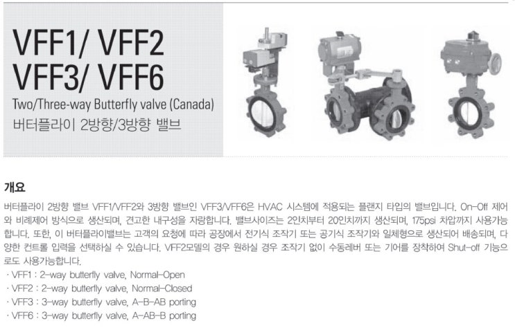 [HONEYWELL] 하니웰 전동 버터플라이 2방향/3방향 밸브_VFF1 / VFF2 / VFF3 / VFF6 : 네이버 블로그