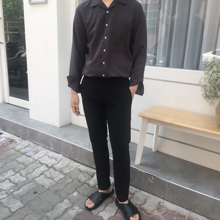 남자 여름코디 회색 오버핏 랑방셔츠 + 검정 슬랙스 + 스트랩 샌들 : 네이버 블로그 남자 여름코디 회색 오버핏 랑방셔츠 + 검정 슬랙스 + 스트랩 샌들 : 네이버 블로그