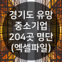 경기도 유망중소기업 204곳 명단 (엑셀파일)