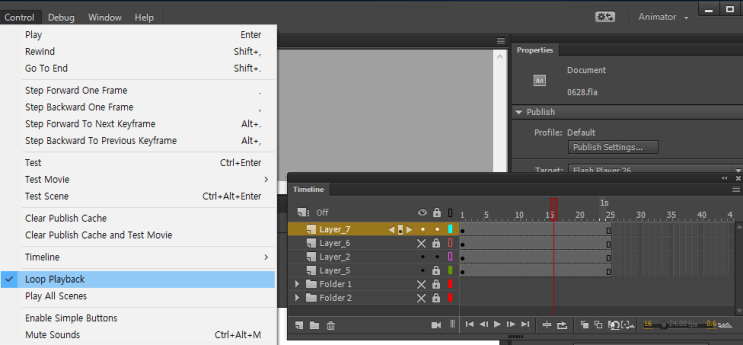 Animate_tip_playback loop 프리뷰 재생 자동반복 옵션 : 네이버 블로그