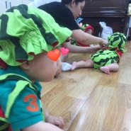 홈플러스 김해점 문화센터 풀잎아이 오감놀이 (신단아강사) 다섯째날 -수박놀이