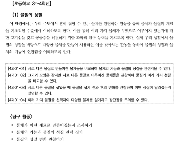 2015 개정 교육과정 : 초등과학 전체 목차 : 네이버 블로그