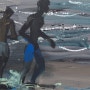 Rainer Fetting, 2 Boys in the Surf, 2015