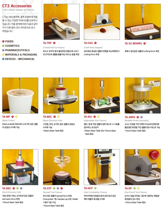 [브룩필드] Brookfield CT3 Texture Analyzer Accessories/경도/Hardness/인장 ...