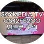 부산TV수리 SKYMEDIA OS42FE200 스카이미디어 STAR BOSS 녹색 파랑색 흰색 빨간색 무한 반복