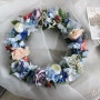 실크플라워 원형리스 Silk Flower Wreath by 블루레이스 Bluelace