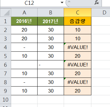 엑셀 iferror 함수/#VALUE! 없애기/오류값 없애기/데이터 관리팁/통계 깔끔하게 표현/오류셀 없애기/통계DB관리 : 네이버 블로그