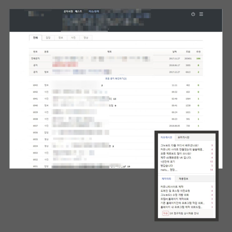 [웹디자인:CSS] 79 커뮤니티 사이트 만들기 전에 (커뮤니티 예시) : 네이버 블로그