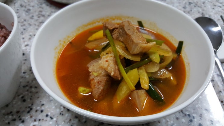 이마트 광천동 신세계애호박국밥에서 애호박찌개 포장~