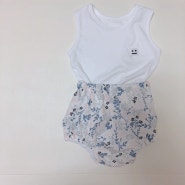 스마일티셔츠와 꽃무늬 블루머/ 아기옷만들기 (홀릭메이드)