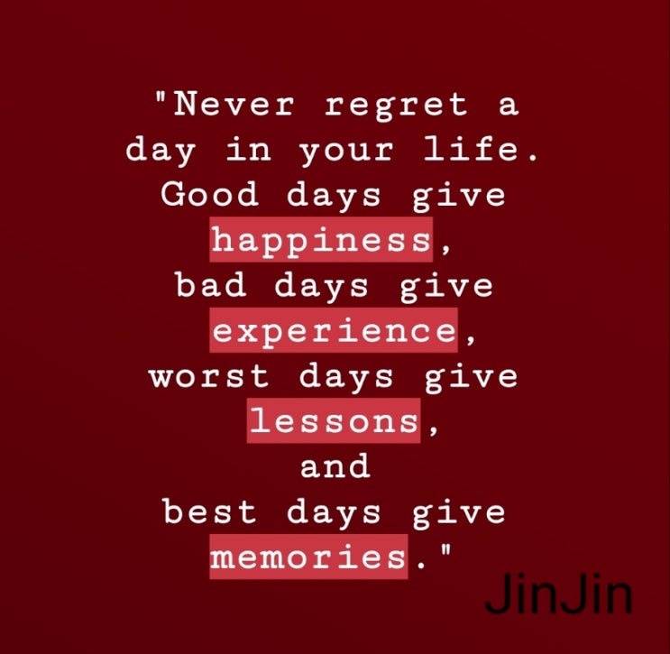 [외항사과외]never Regret A Day In Your Life : 네이버 블로그