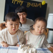 #177. 오랜만의 기록+아빠 생일축하해요+28개월둥이들