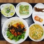 낙지비빔밥 재료 1인량 시금치계란찜 우엉조림 식단