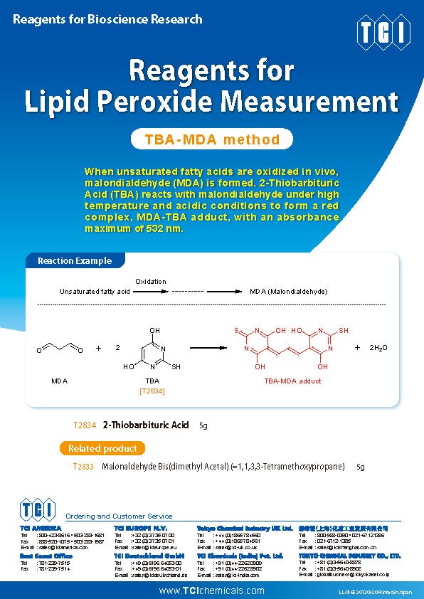 [TCI] Reagents for Lipid Peroxide Measurement_TBA-MDA method_유니크로젠 ...