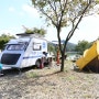 [카라반나라] 소형카라반 셸터와 떠난 충주호 캠핑월드캠핑장 & 사과따기 체험장