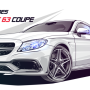 자동차일러스트+C클레스+C63AMG+한성모터스+벤츠