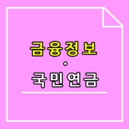 금융 정보 국민연금