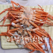 강릉맛집 - 주문진홍게무한리필
