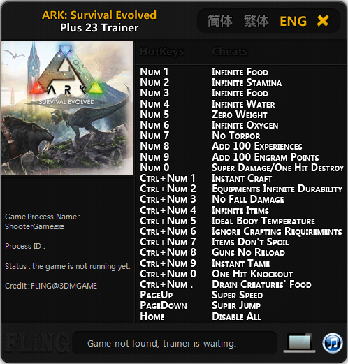 아크: 서바이벌 이볼브드 트레이너 - ARK: Survival Evolved Updated 2018.02.13 +23 ...