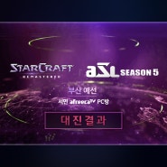 [ASL] 아프리카TV스타리그 시즌5 예선2일차 부산대진결과