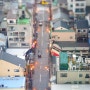 미니어쳐 효과를 이용한 일본 오사카 풍경