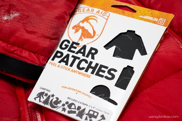 기어에이드(Gear aid) 수선패치로 랩 뉴트리노앤듀런스 패딩 수선 : 네이버 블로그