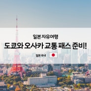 일본 자유여행, 도쿄와 오사카 교통 패스 준비!