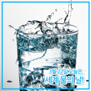 3월 22일 오늘은, 세계 물의 날!
