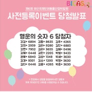 제6회 BICAS2018 [행운의숫자6] 당첨자 발표