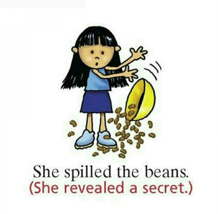 spill the beans 콩을 흘리다/쏟다? | 영어표현 : 네이버 블로그