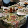 [ 아보카도스무디, 초리조 달걀후라이모듬, 따뜻한 식탁 ] : 플레잉키친 홈브런치 with 나의 린넨에이프런과 아름다운 방수테이블보