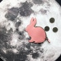 옥토끼 동전지갑 / moon rabbit coin case [문워크_성수동 가죽공예,가죽공방]