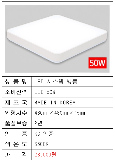 (R-1) LED 50W 시스템 방등 : 네이버 블로그