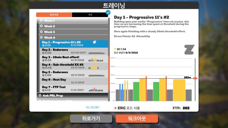 181026 4wk FTP Booster Week 4 Day 1 - Progressive 11's #2 : 네이버 블로그