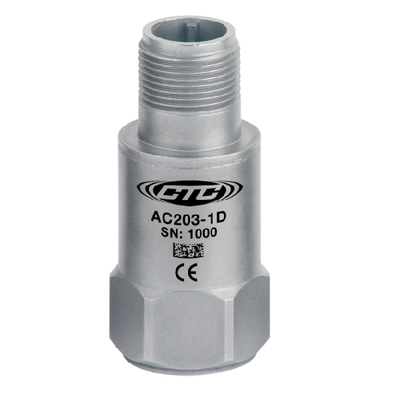 AC203-1D (Low Frequency Accelerometer, Top Exit Connector, 100 mV/g ...