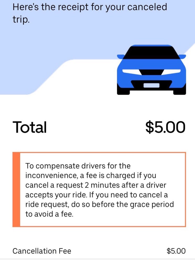 Uber/Lyft no show fee 돌려받기 : 네이버 블로그