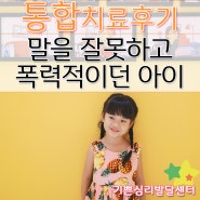 말을 잘 못하고 폭력적이던 아이 의정부/포천 언어치료 후기