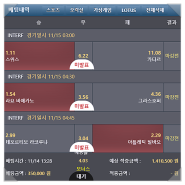 캐나다 콜롬비아 11월15일 꿀조합픽 분석완료