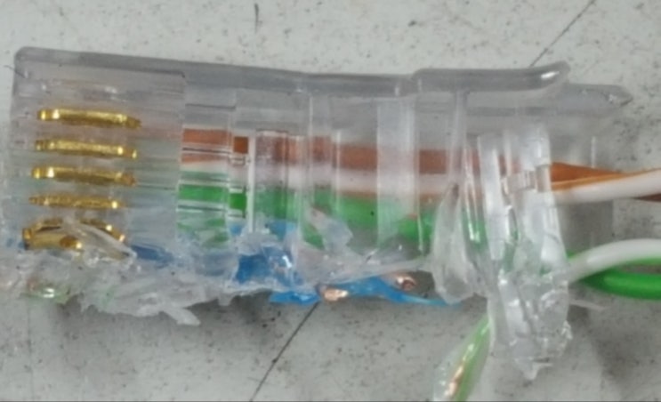 RJ45 네트윅 불량 분해후 원인을 찾아봅니다 : 네이버 블로그