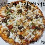 도미노피자 겨울신제품 블랙앵거스 스테이크 피자 완전 핵맛!!