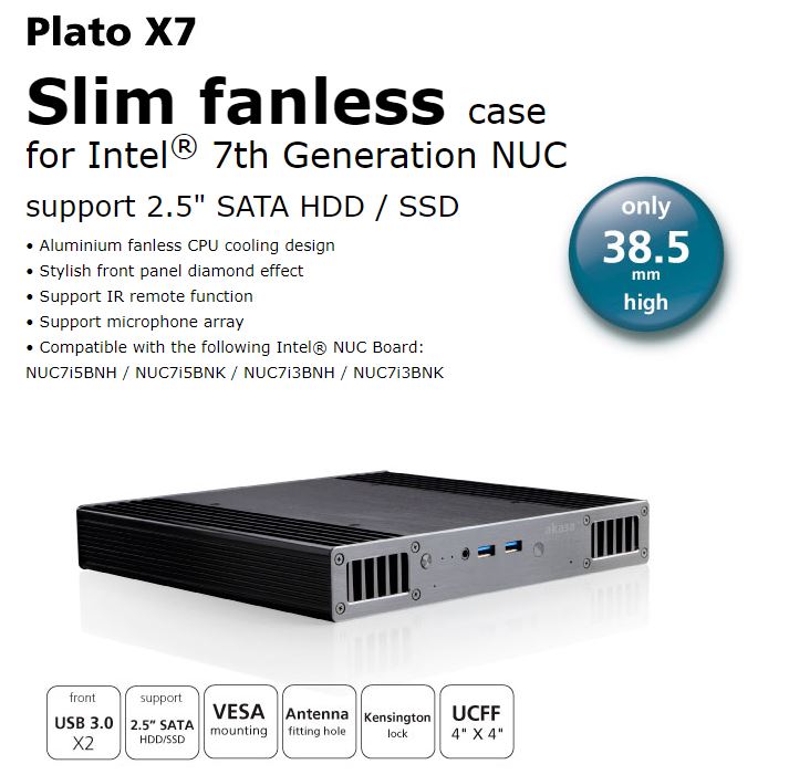 Intel NUC Fanless Case Akasa Plato X7 : 네이버 블로그