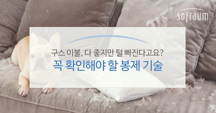 구스 다운 이불 털 빠짐 현상? 사기 전 확인해야 할 구스 다운 털 빠짐 방지 ‘봉제 기술’ : 네이버 블로그