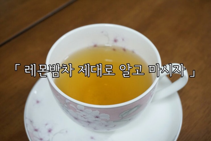 레몬밤차 부작용 효능 싹 정리해봄 : 네이버 블로그