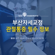 부산자세교정 알아두면 유용한 관절통증 필수 정보