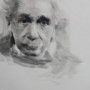 수묵으로 그리다말은 아인슈타인 초상화(2017년12월..미완성으로 남다)