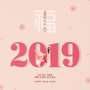 황금돼지 해 2019년 기해년 새해 복 많이 받으세요!