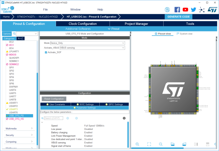 STM32H7 USB CDC 설정 : 네이버 블로그